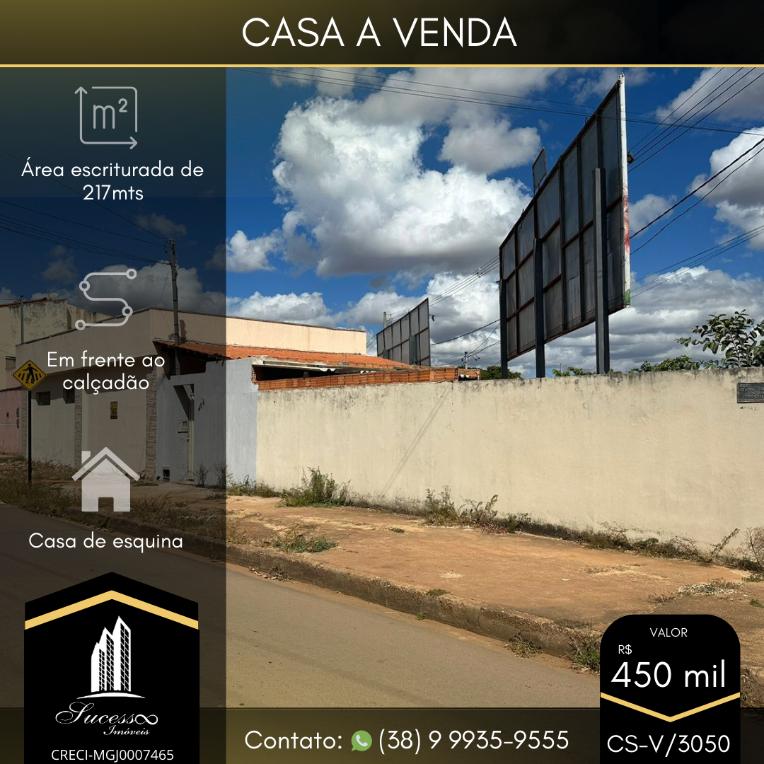 Casa a Venda | Em frente ao cal&ccedil;ad&atilde;o, Im&oacute;veis Una&iacute;